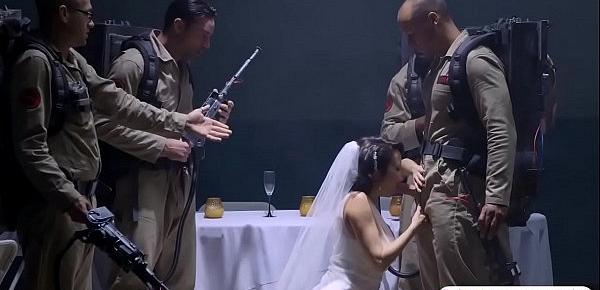  Busty bride ghost Veronica Avluv dped by ghostbusters